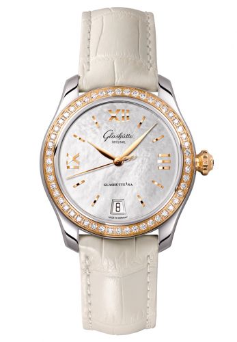 Remontoir à montres pour montre Glashütte Original Lady Serenade Lady Serenade Stainless Steel / Rose Or / Diamond / MOP / Alligator / Pin