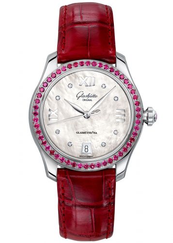 Remontoir à montres pour montre Glashütte Original Lady Serenade Lady Serenade Stainless Steel / Ruby / MOP / Alligator / Folding