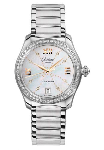 Remontoir à montres pour montre Glashütte Original Lady Serenade Lady Serenade Stainless Steel / MOP - Index Line / Bracelet