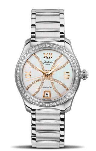 Remontoir à montres pour montre Glashütte Original Lady Serenade Lady Serenade Stainless Steel / Diamond / MOP - Index Line / Bracelet