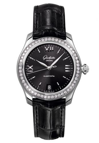 Remontoir à montres pour montre Glashütte Original Lady Serenade Lady Serenade Stainless Steel / Diamond / Noire / Alligator / Pin