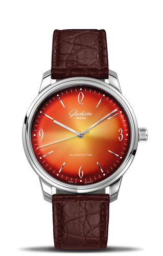 Uhrenbeweger für Uhr Glashütte Original Sixties Sixties Stainless Steel / Iconic Red / Alligator