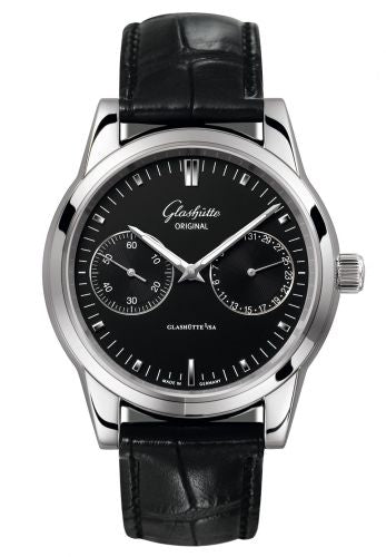 Uhrenbeweger für Uhr Glashütte Original Senator Senator Hand Date Stainless Steel / Black / Alligator / Pin