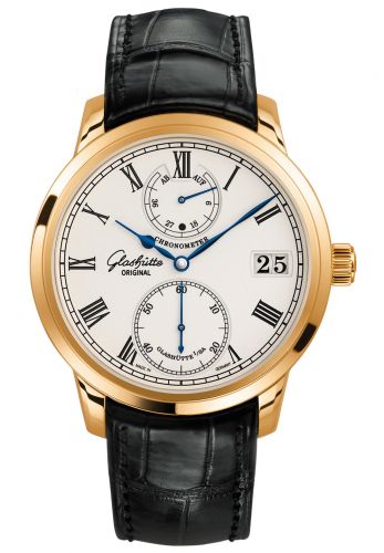 Uhrenbeweger für Uhr Glashütte Original Senator Senator Chronometer Rose Gold / Silver / Alligator / Pin