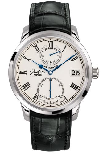 Uhrenbeweger für Uhr Glashütte Original Senator Senator Chronometer White Gold / Silver / Alligator / Folding
