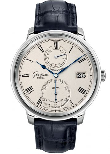 Uhrenbeweger für Uhr Glashütte Original Senator Senator Chronometer White Gold / Silver / Alligator / Pin