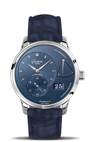 Uhrenbeweger für Uhr Glashütte Original Pano PanoReserve Stainless Steel / Blue . Alligator / Folding
