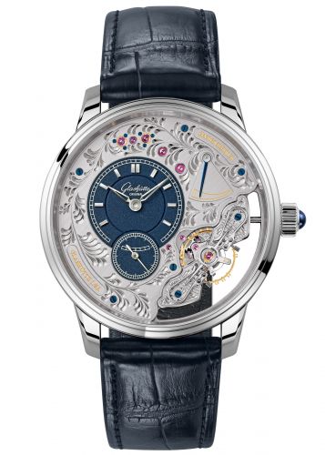 Uhrenbeweger für Uhr Glashütte Original Pano PanoInverse Platinum / Blue / Alligator / Folding