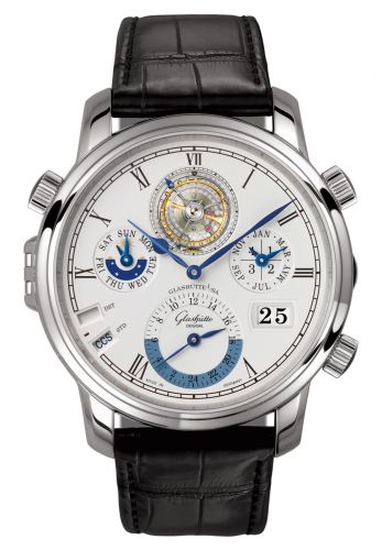 Uhrenbeweger für Uhr Glashütte Original Senator Grande Cosmopolite Tourbillon Platinum / Silver