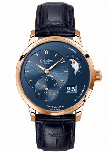 Uhrenbeweger für Uhr Glashütte Original Pano PanoMatic Lunar Red Gold / Blue / Alligator / Short Folding