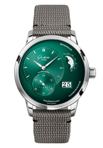 Uhrenbeweger für Uhr Glashütte Original Pano PanoMatic Lunar Stainless Steel / Green / Synthetic