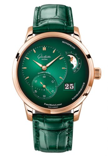 Uhrenbeweger für Uhr Glashütte Original Pano PanoMatic Lunar Red Gold / Green / Alligator / Pin