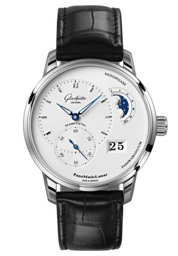 Uhrenbeweger für Uhr Glashütte Original Pano PanoMatic Lunar Stainless Steel / Silver / Alligator / Pin