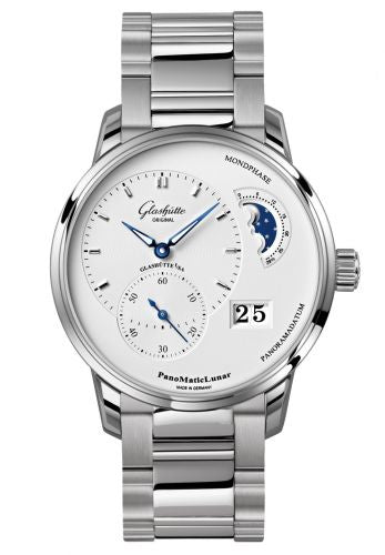 Uhrenbeweger für Uhr Glashütte Original Pano PanoMatic Lunar Stainless Steel / Silver / Bracelet