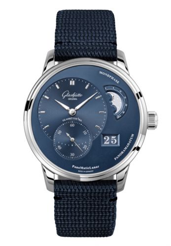 Uhrenbeweger für Uhr Glashütte Original Pano PanoMatic Lunar Stainless Steel / Blue / Synthetic