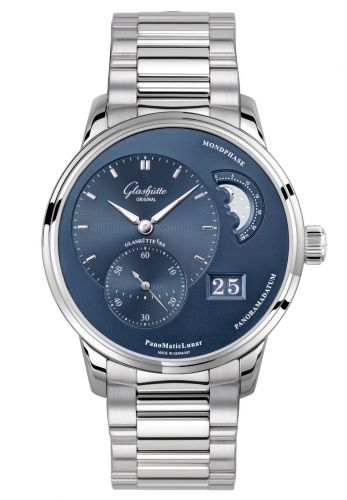 Uhrenbeweger für Uhr Glashütte Original Pano PanoMatic Lunar Stainless Steel / Blue / Bracelet