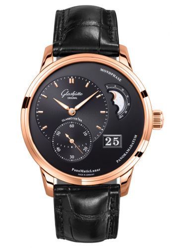 Uhrenbeweger für Uhr Glashütte Original Pano PanoMatic Lunar Red Gold / Black / Alligator / Pin