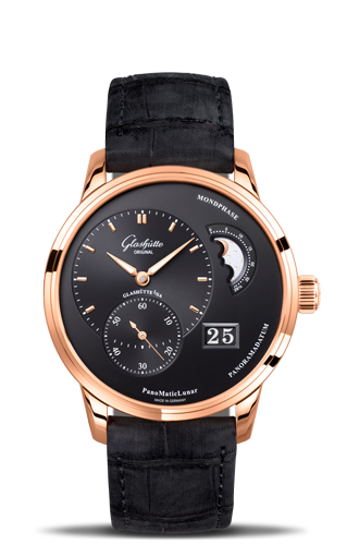Uhrenbeweger für Uhr Glashütte Original Pano PanoMatic Lunar Red Gold / Black / Alligator / Folding