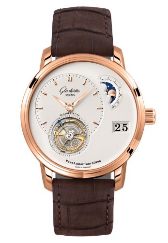Uhrenbeweger für Uhr Glashütte Original Pano PanoLunar Tourbillon Red Gold / Silver / Alligator / Folding