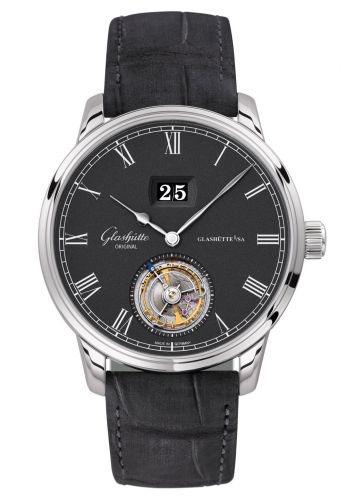Uhrenbeweger für Uhr Glashütte Original Senator Senator Tourbillon White Gold / Grey / Alligator / Pin
