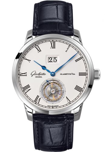 Uhrenbeweger für Uhr Glashütte Original Senator Senator Tourbillon Edition Alfred Helwig White Gold / Silver / Alligator / Folding
