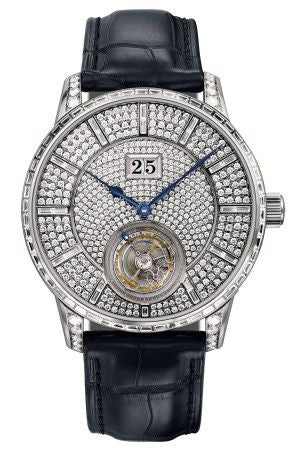 Uhrenbeweger für Uhr Glashütte Original Senator Senator Tourbillon White Gold / Paved / Alligator / Folding