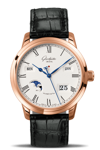 Uhrenbeweger für Uhr Glashütte Original Senator Senator Perpetual Calendar Red Gold / Silver / Alligator