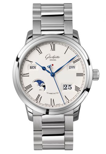 Uhrenbeweger für Uhr Glashütte Original Senator Senator Perpetual Calendar Stainless Steel / Silver/ Bracelet