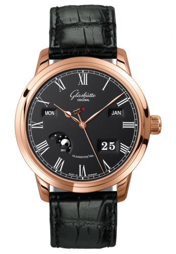 Uhrenbeweger für Uhr Glashütte Original Senator Senator Perpetual Calendar Red Gold / Black / Alligator / Folding