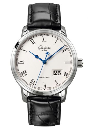 Uhrenbeweger für Uhr Glashütte Original Senator Senator Panorama Date Stainless Steel / Silver / Alligator / Folding