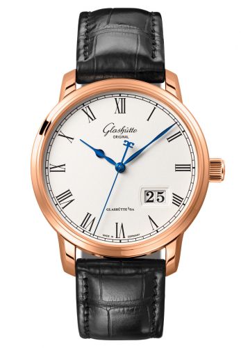 Uhrenbeweger für Uhr Glashütte Original Senator Senator Panorama Date Red Gold / Silver / Alligator / Folding