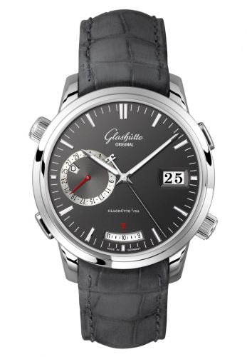 Uhrenbeweger für Uhr Glashütte Original Senator Senator Diary White Gold / Grey / Alligator / Pin