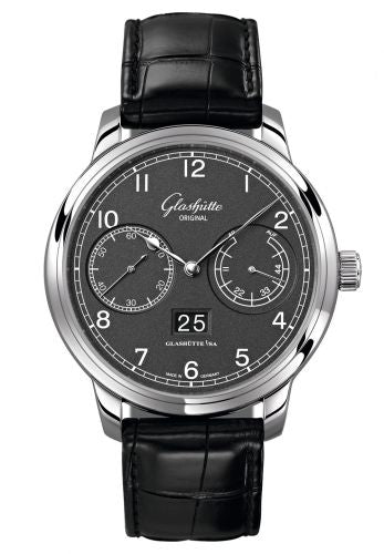 Uhrenbeweger für Uhr Glashütte Original Senator Senator Observer Stainless Steel / Grey / Alligator / Pin