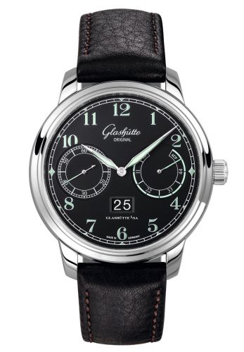 Uhrenbeweger für Uhr Glashütte Original Senator Senator Observer Stainless Steel / Black / Calf / Pin