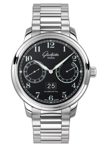 Uhrenbeweger für Uhr Glashütte Original Senator Senator Observer Stainless Steel / Black / Bracelet