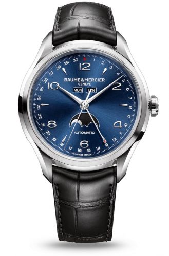 Uhrenbeweger für Uhr Baume & Mercier Clifton Clifton Complete Calendar Stainless Steel / Blue / Strap
