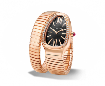 Uhrenbeweger für Uhr Bulgari Serpenti Serpenti Tubogas Pink Gold Black Diamond