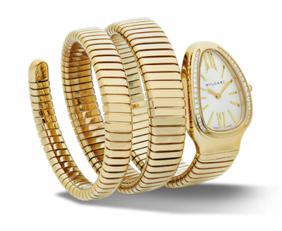 Uhrenbeweger für Uhr Bulgari Serpenti Serpenti Tubogas Yellow Gold Diamond Double Tour