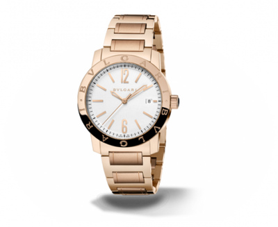 Watch Winder for watch Bulgari Bulgari Bulgari Bulgari Solotempo 39 Pink Gold Silver Bracelet