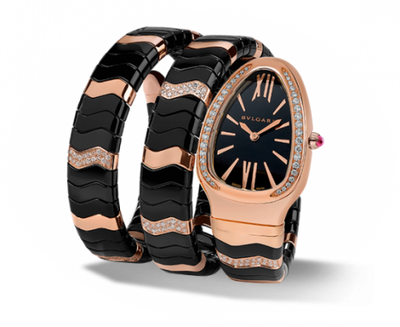 Uhrenbeweger für Uhr Bulgari Serpenti Serpenti Spiga Pink Gold Black