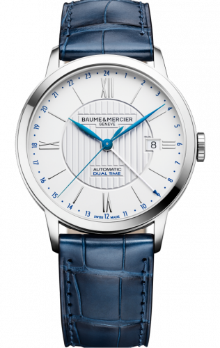 Uhrenbeweger für Uhr Baume & Mercier Classima Classima 40 Dual Time Stainless Steel / Silver / Alligator