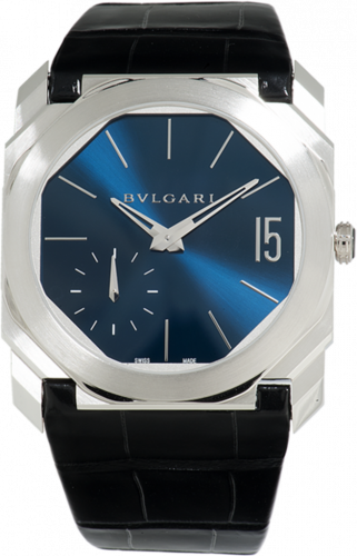 Watch Winder for watch Bulgari Octo Octo Finissimo Platinum / Worldtempus / Blue