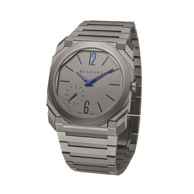 Watch Winder for watch Bulgari Octo Octo Finissimo Automatic Titanium / Grey - Blue / Bracelet