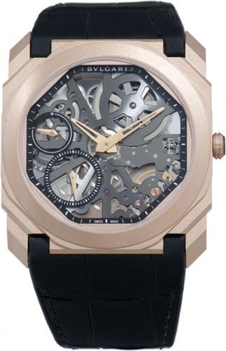 Watch Winder for watch Bulgari Octo Octo Finissimo Skeleton Pink Gold / Alligator