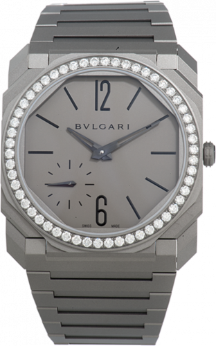 Watch Winder for watch Bulgari Octo Octo Finissimo Automatic Titanium / Diamond / Grey / Bracelet