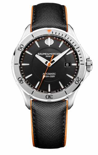 Watch Winder for watch Baume & Mercier Clifton Clifton Club Stainless Steel / Black / Sailcloth