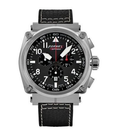 Watch Winder for watch Formex Pilot Pilot Quartz Chronograph Black / Calf
