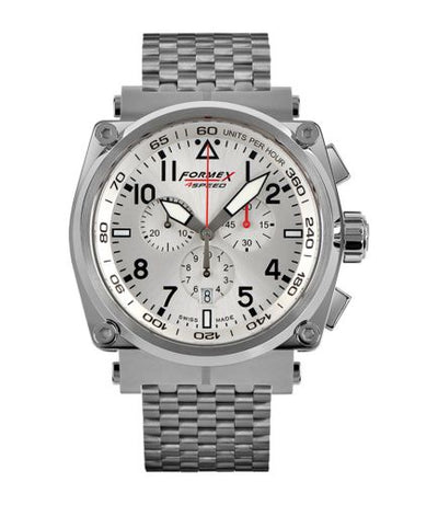 Watch Winder for watch Formex Pilot Pilot Quartz Chronograph Silver / Bracelet