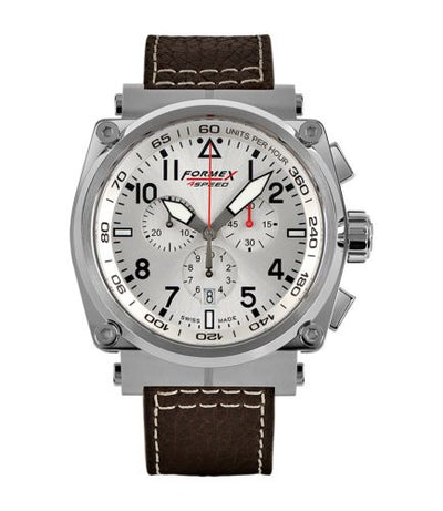 Watch Winder for watch Formex Pilot Pilot Quartz Chronograph Silver / Calf