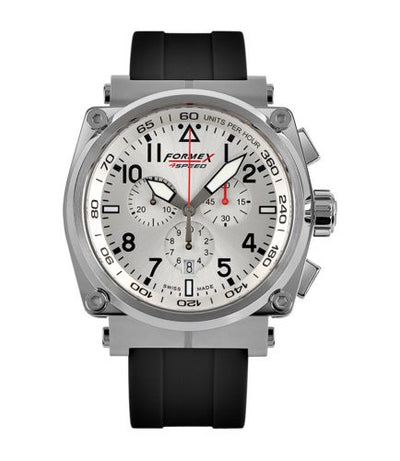 Watch Winder for watch Formex Pilot Pilot Quartz Chronograph Silver / Rubber